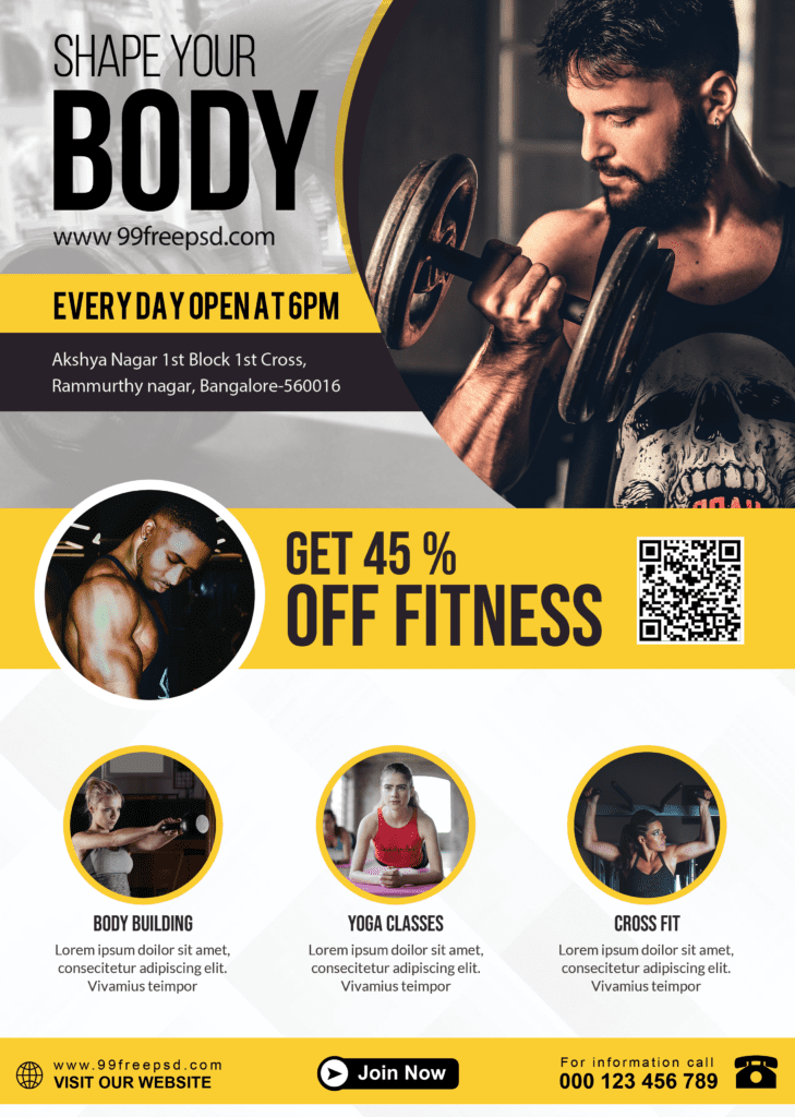 Free-Gym-Sports-Training-PSD-Flyer-Template