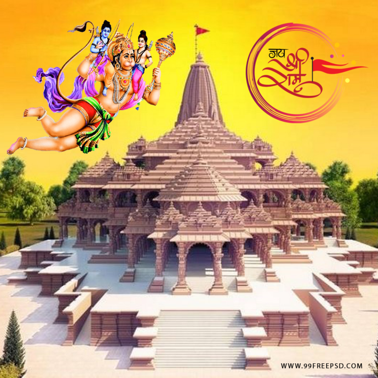 Ram-mandir-ayodhya-photo-with-Shri-Hanuman-carrying-Shri-Ram