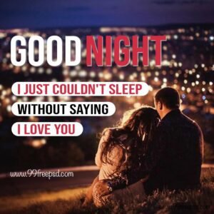 lovely good night image-goodnight-good night romantic-lovers sitting