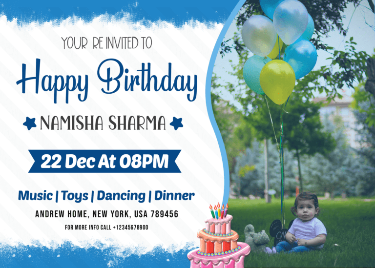 Modern birthday banner design template