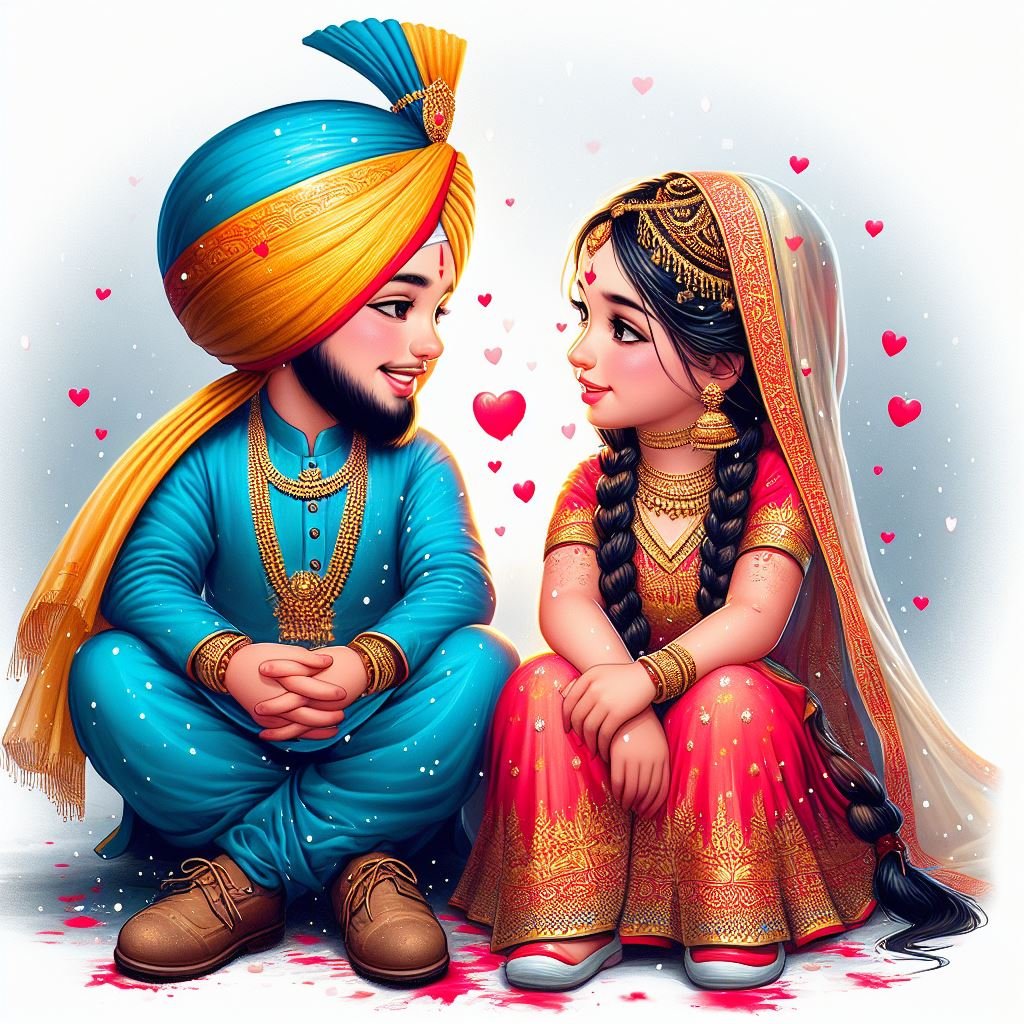 Sardaar boy and girl cartoon love images 1