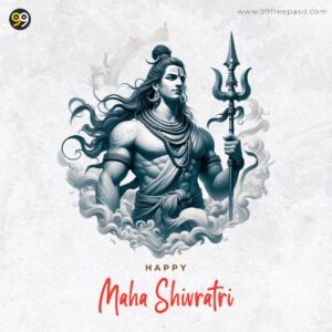 Happy MahaShivratri image and PSD template for wish