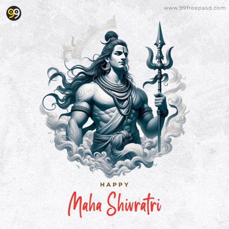 Happy MahaShivratri image and PSD template for wish