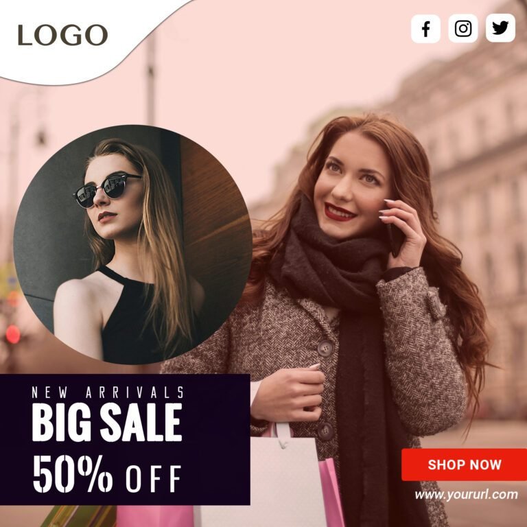 Fashion store social media Sale Banner Design Free Download