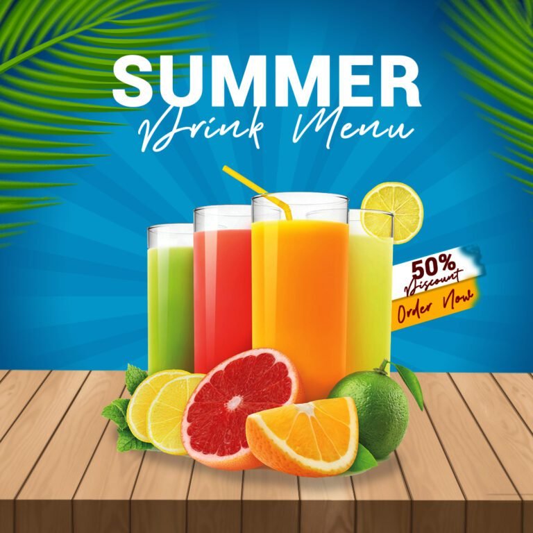 Delicious fruit juice social media instagram story template design