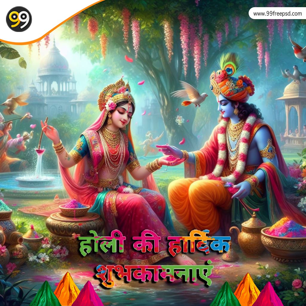 Happy-Holi-festival-of-colors-banner-design-template-with-Lord-Krishna-and-Shri-Radha-2