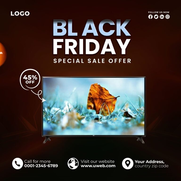 black-friday-sale-banner-design-template psd