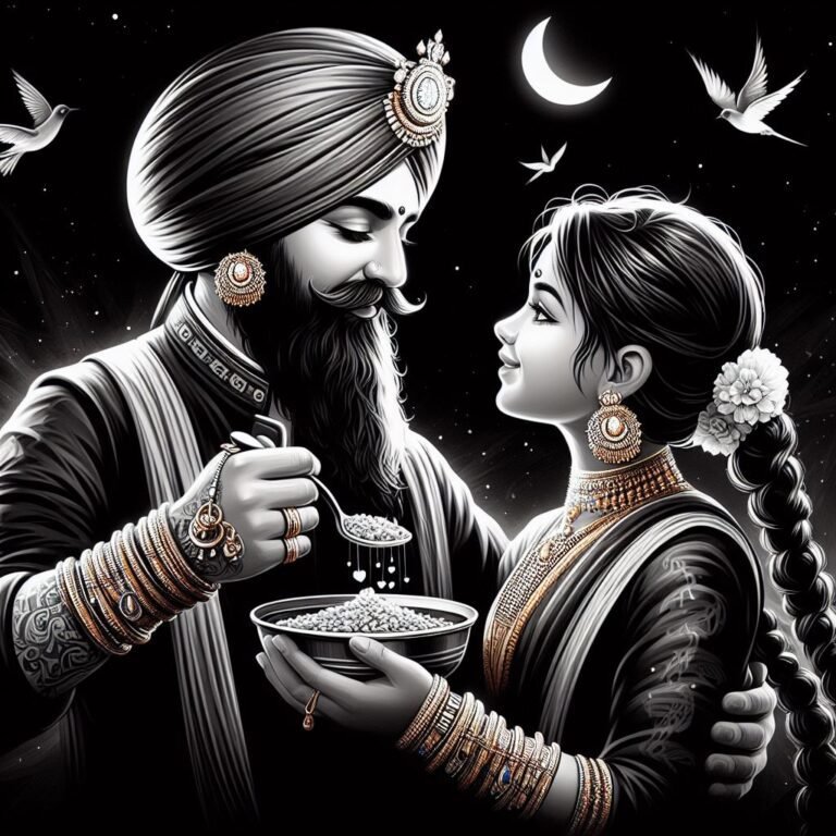 Sardaar boy and girl cartoon love image