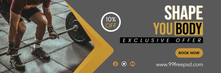 gym banner design template