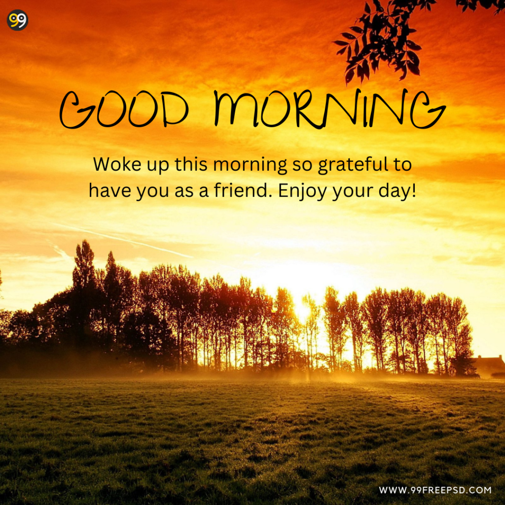 Good morning image with Nature and wishes & Sun Light in background