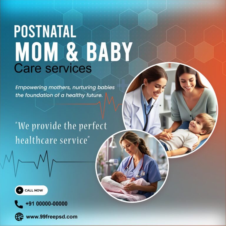 Baby and Mother Health Care Banner PSD Template Free Download