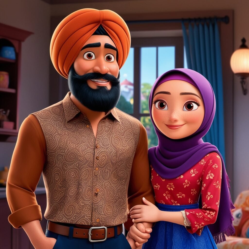 Turban Boy and Girl Love Image Free Download