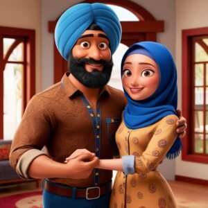 Turban Boy and Girl Love Image Free Download