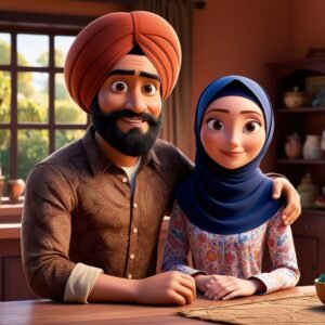 Turban Boy and Girl Love Image Free Download