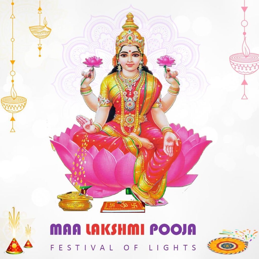 Lakshmi pooja Diwali Festival Wishes Banner Design