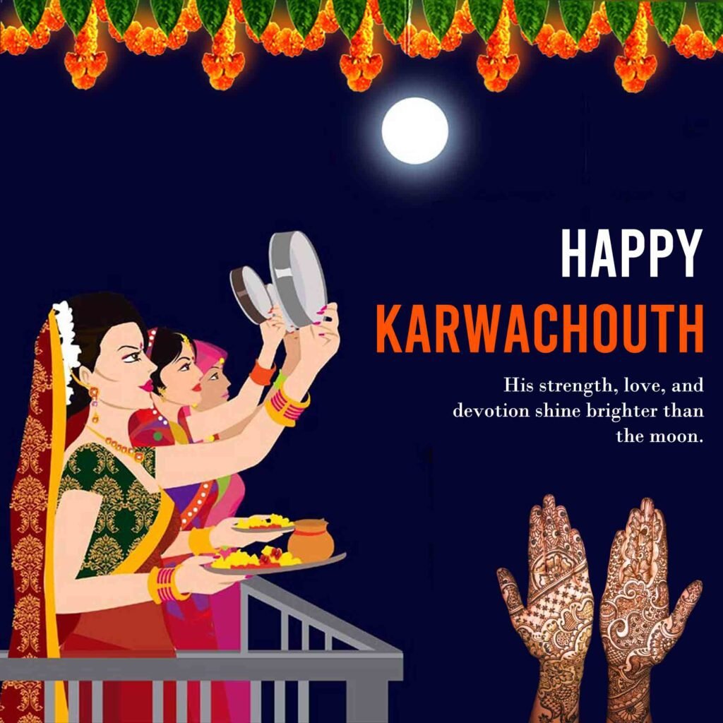 Happy Karwa Chauth for married women Fasting social Media Post banner